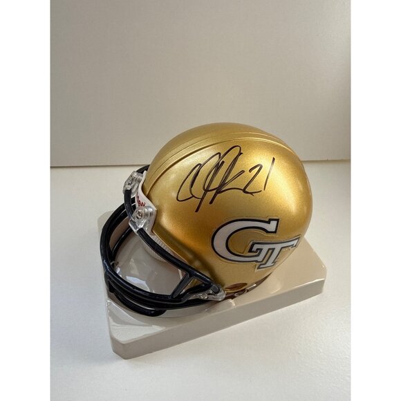 riddell Other - Calvin Johnson Signed Mini Helmet Georgia Tech Yellow Jackets Riddell JSA COA